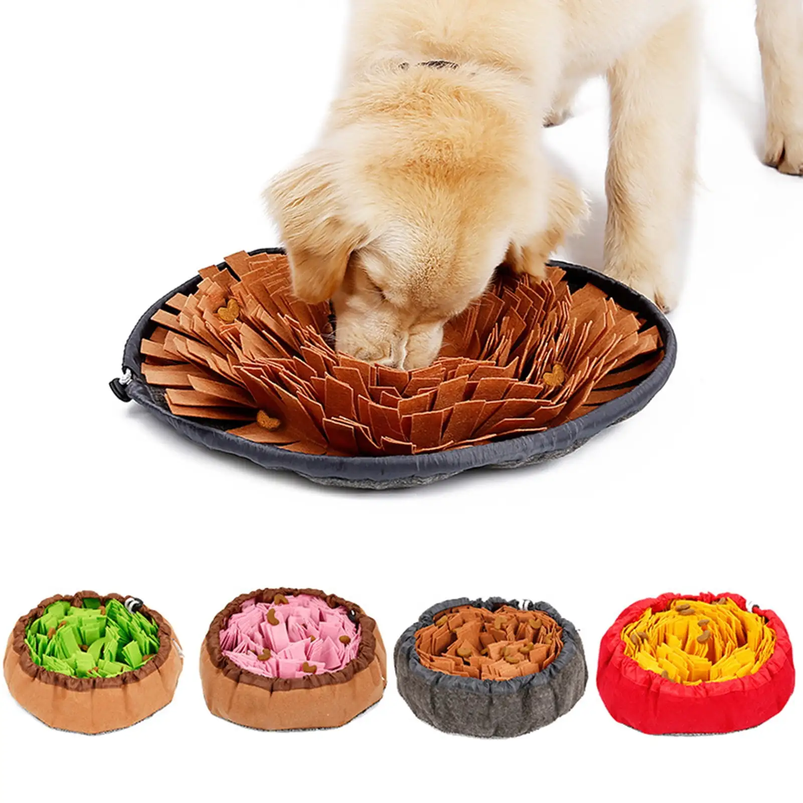 Cheers.US Pet Snuffle Mat for Dogs. Interactive Feed Game for Boredom. Encourages Natural Foraging Skills for Cats Dogs Bowl Travel Use. Dog Treat Dispenser Indoor Outdoor Stress Relief