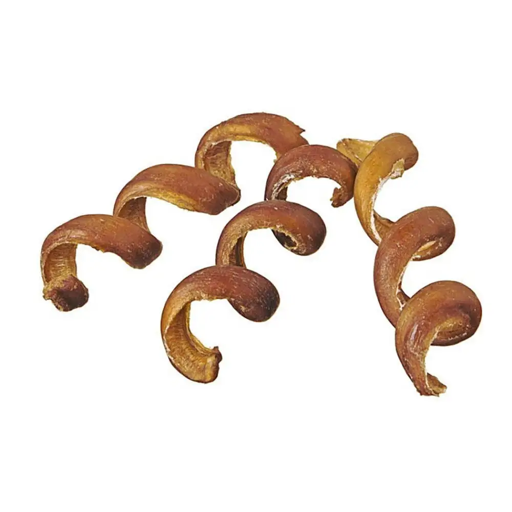 Bully Stick Springs for Dogs (Pack of 10) - Natural Bulk Dog Dental Treats & Healthy Chew. Best Thick Low-odor Pizzle Stix Spirals. Free Range & Grass Fed Beef