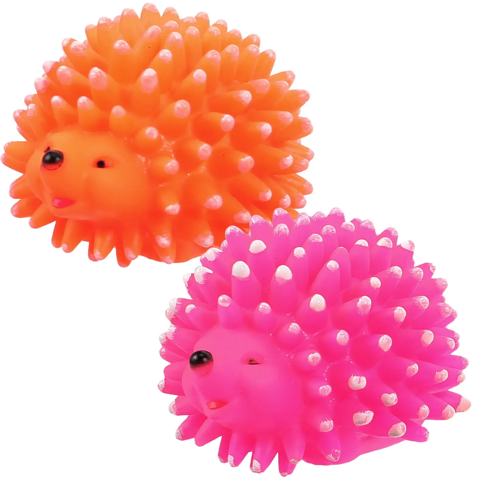 2Pcs Hedgehog Dog Squeaky Toys Pet Molar Toys Cartoon Latex Toys Pet Teething Toys