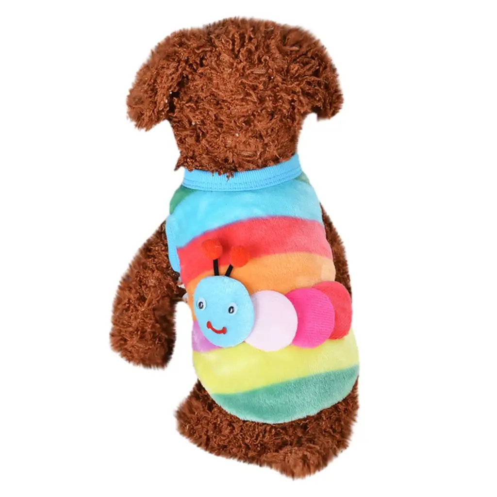 YUEHAO Pet Supplies Cute Dog Puppy Clothing Sweater Small Puppy Shirt Soft Pet Coats Multicolour