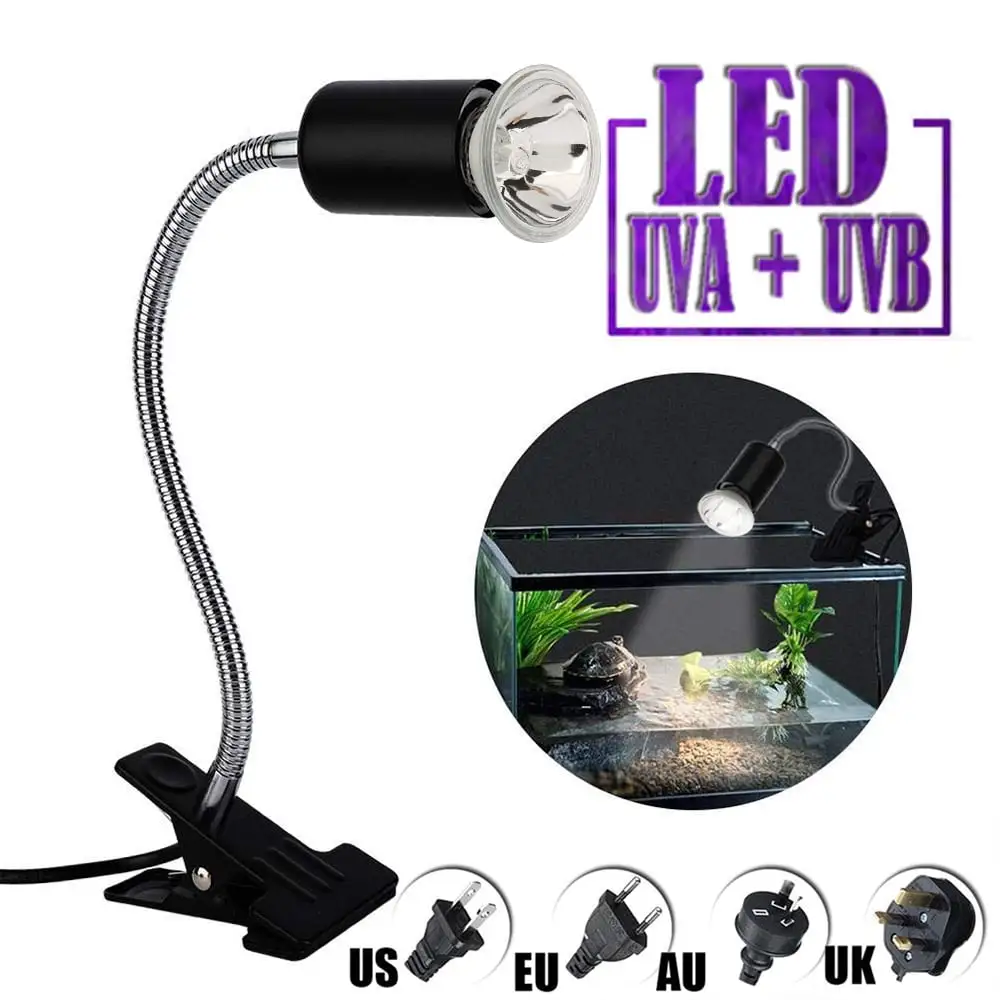 Gadvery Turtle Basking Lamp. Heating Light Holder. Full Spectrum UVA+UVB Reptile Heating Bulb