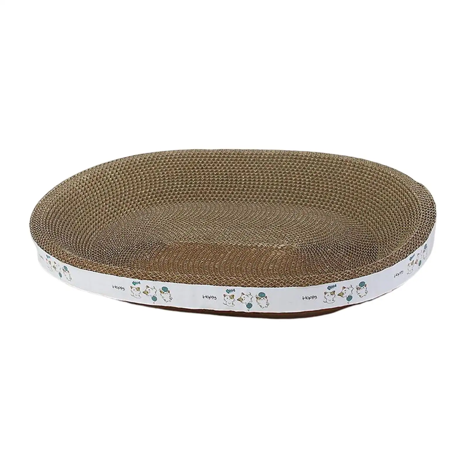 Cats Scratcher Cardboard Furniture Protection Kitten Lounge Corrugated Paper oval play 43cm