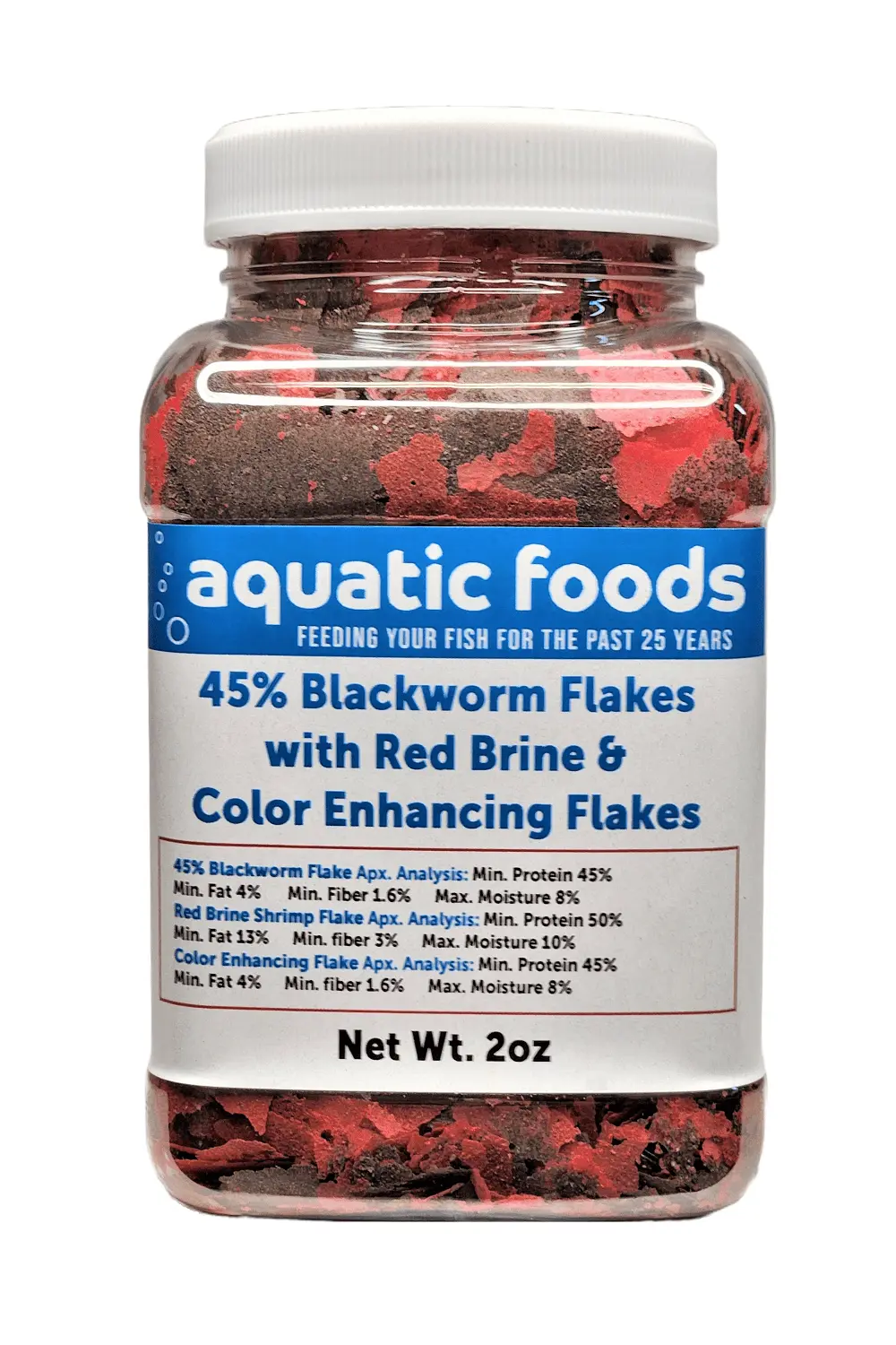 45% Blackworm & Red Brine Shrimp & Color Flake Mix for Cichlids. Discus. for All Community Tropical Fish. Aquatic Foods/Zeigler Flakes a?|2oz Small Jar