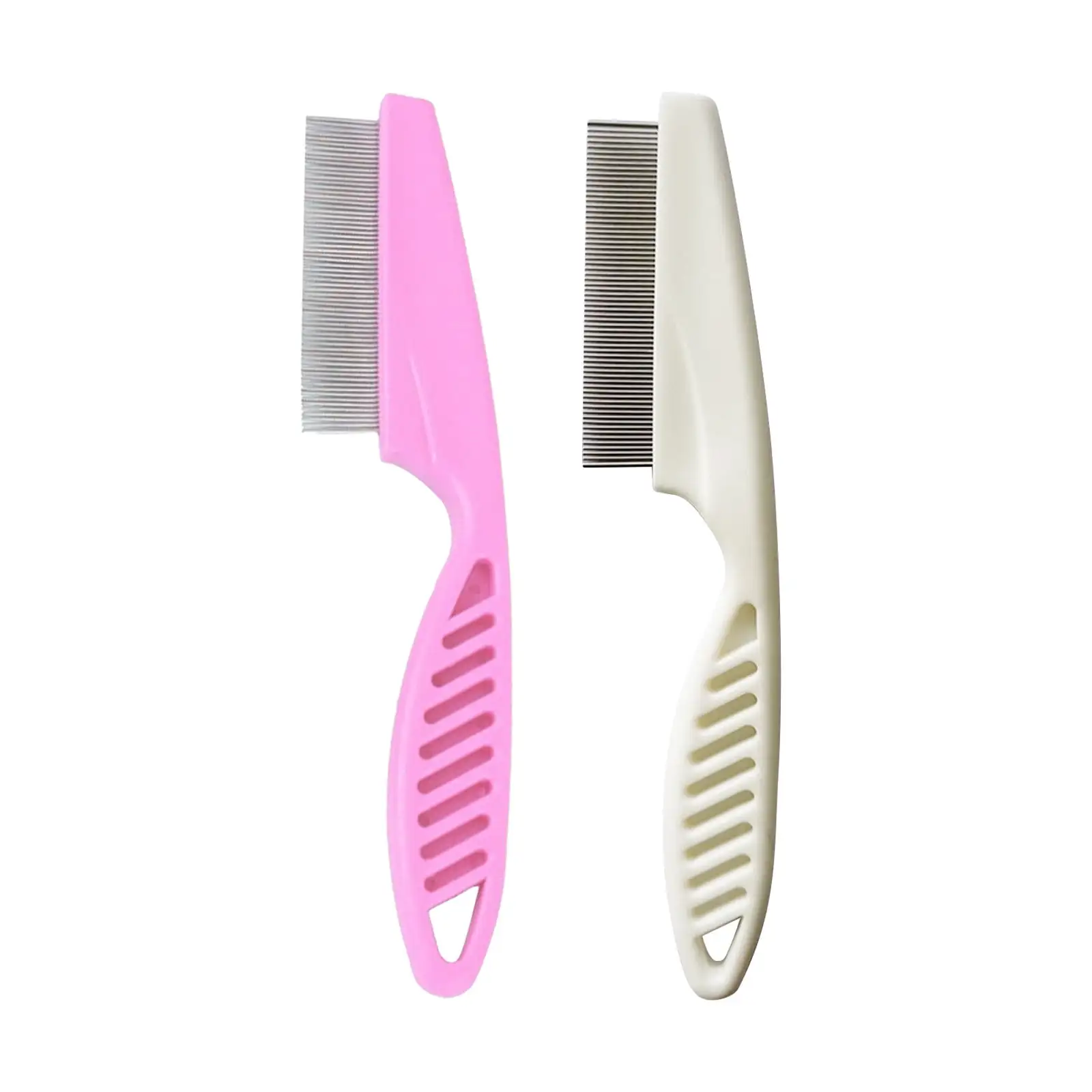 2pc Pet Hair Grooming Comb Flea Shedding Brush Puppy Dog Stainless Comb