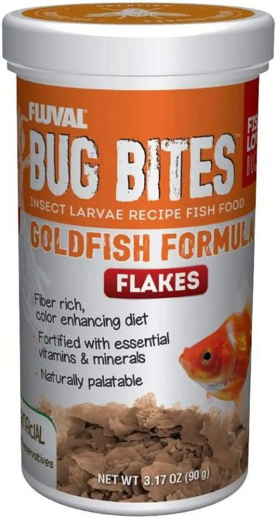 3.17 oz Fluval Bug Bites Insect Larvae Tropical Fish Flake