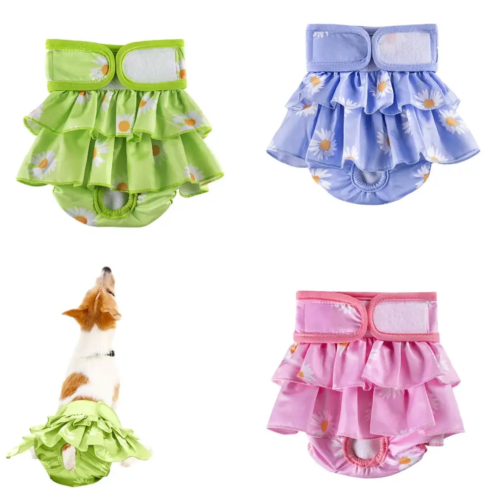 3 Pack Dog Panties for Female Comfort Reusable Doggy Diapers for Girl Dog in Period Heat XS