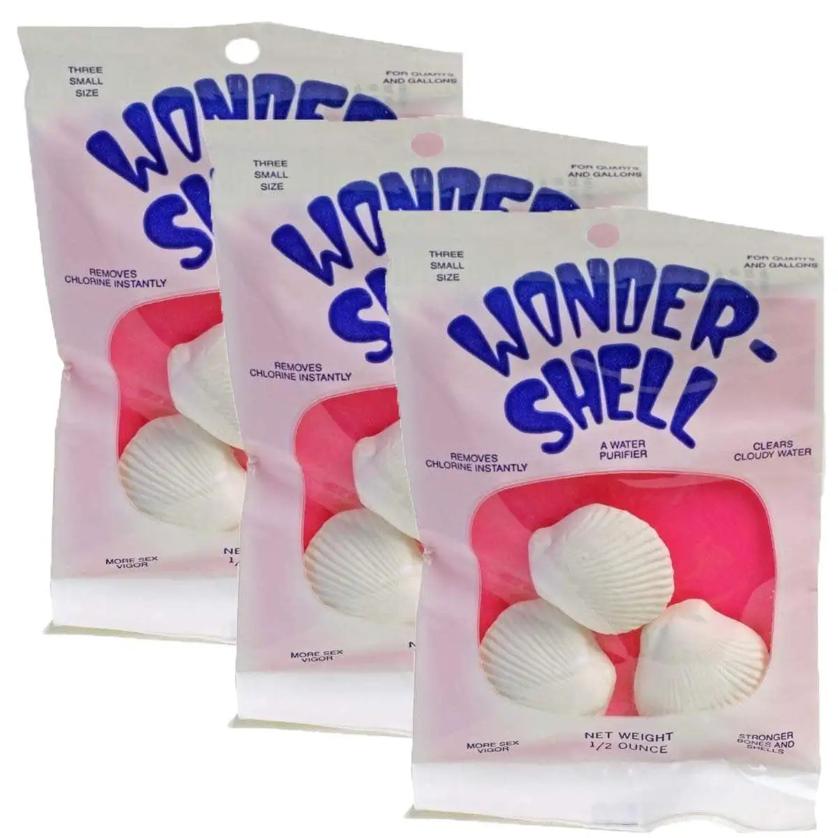 3 Packages Weco Wonder Shell Natural Minerals 3 Pack. Small - Total of 9 shells