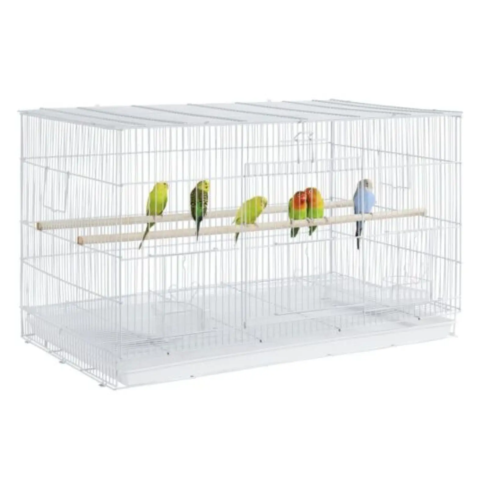 30 Flight Cage for Small Parrot Parakeet Conure Budgie Finch. White