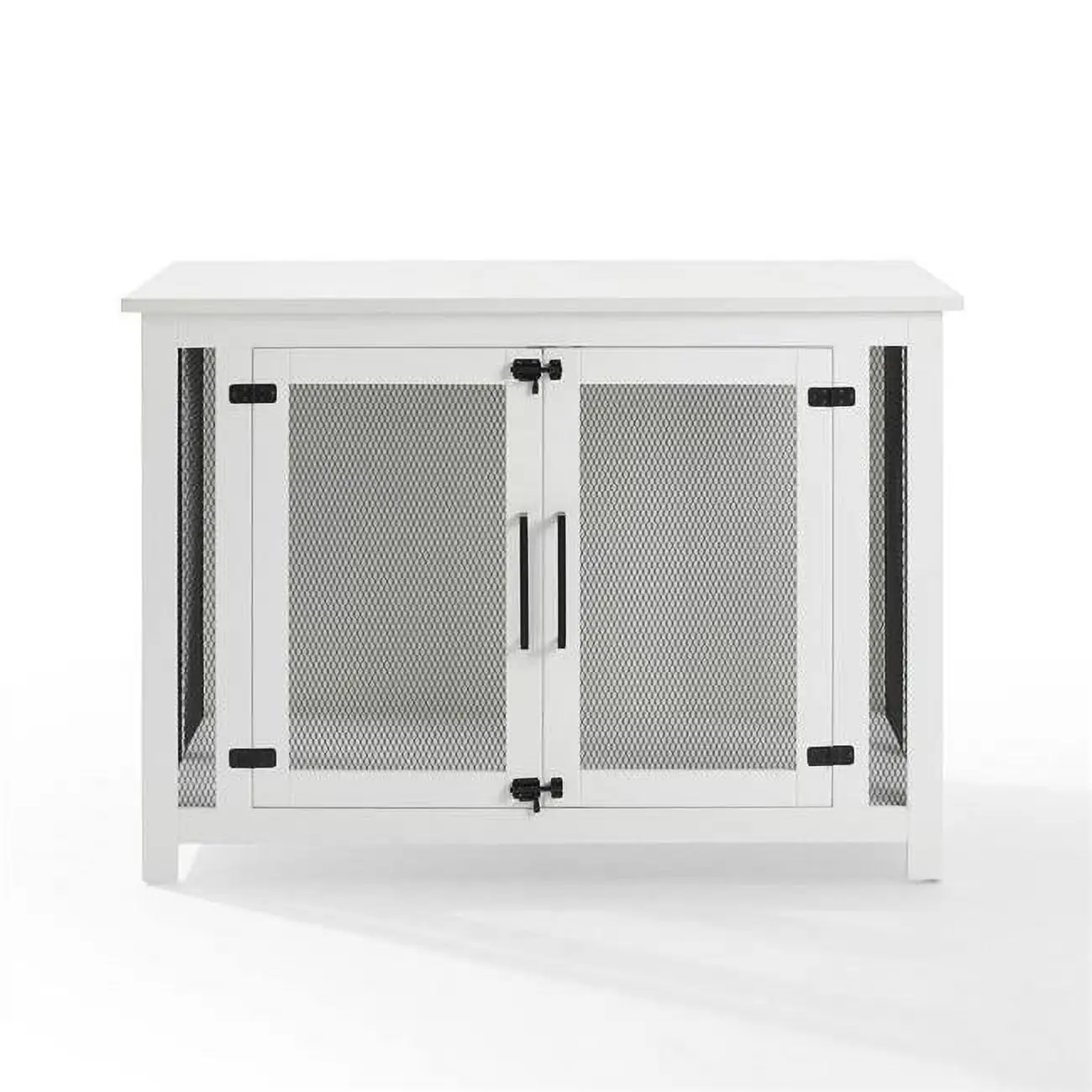 30 x 42 x 25 in. Dane Credenza Dog Crate. White