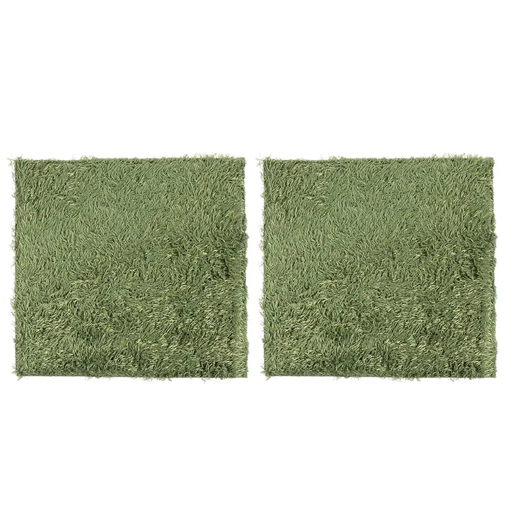 NICEXMAS 2Pcs Moss Carpets for Crawling Pet Moisturizing Fake Lawn Reptile Carpets Green