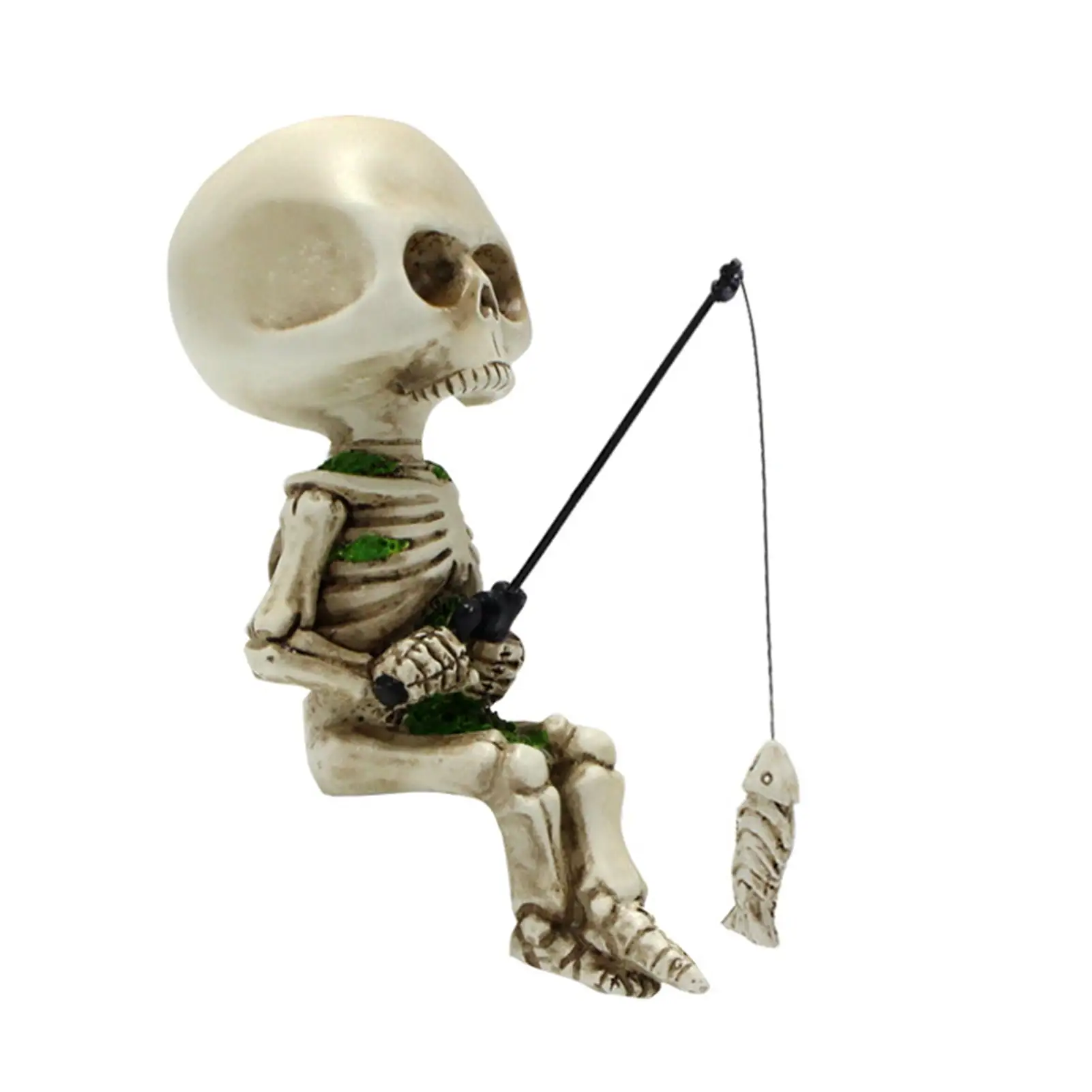 Yasu Aquarium Skeleton Ornament Outdoor Garden Halloween Ornament Outdoor Garden Halloween Skeleton Ornament Realistic Fishing