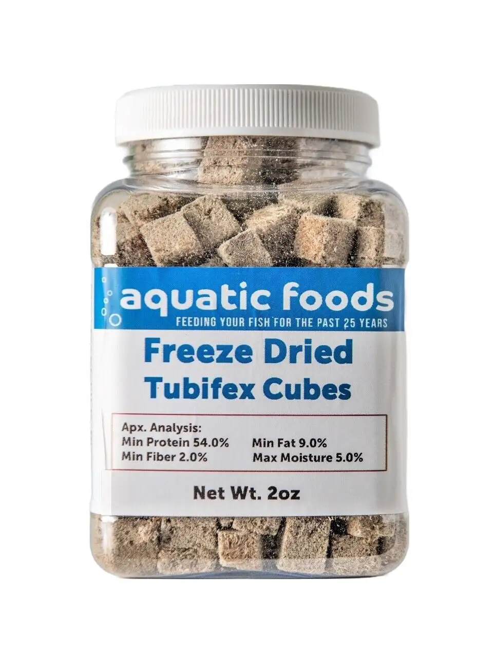 Tubifex Worms--Freeze Dried Floating Tubifex Worm Cubes for All Tropical Fish. Marine Fish. Discus. Cichlids. Koi & Pond Fish. Turtlesa?|2oz Small Jar