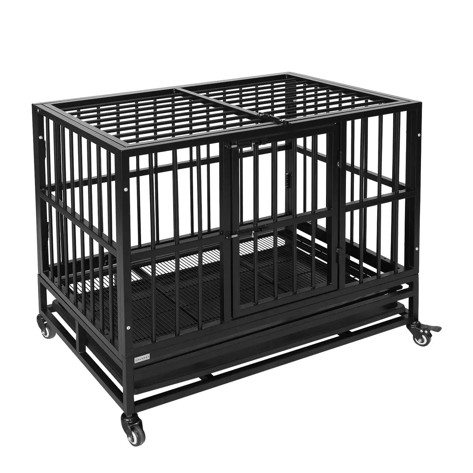 36 Medium Heavy Duty Dog Cage Crate Kennel Metal Pet Playpen Portable w/ Tray