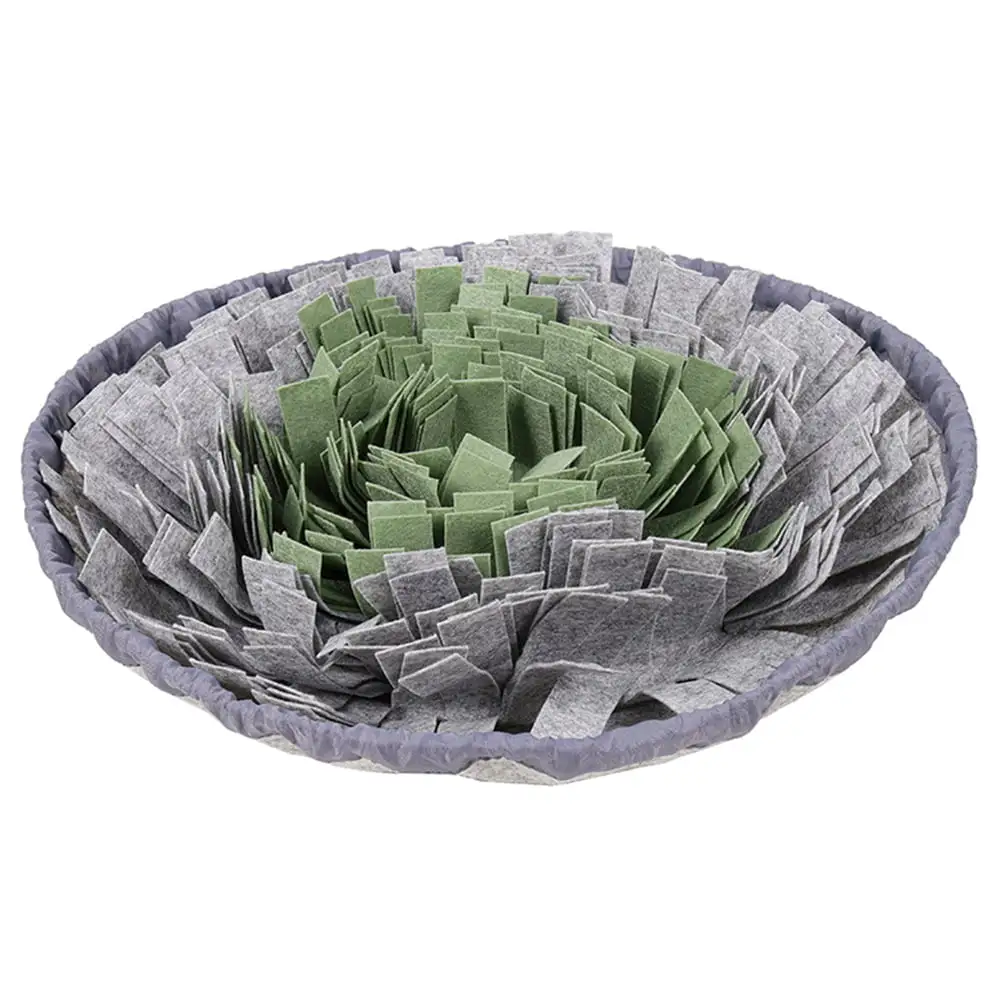 Xmarks Snuffle Mat for Dogs Sniffing Feeding Mat. Dog Snuffle Mat Slow Feeding Bowl Dog Anti-Slip Nose Work Spliced Training Mat Gray