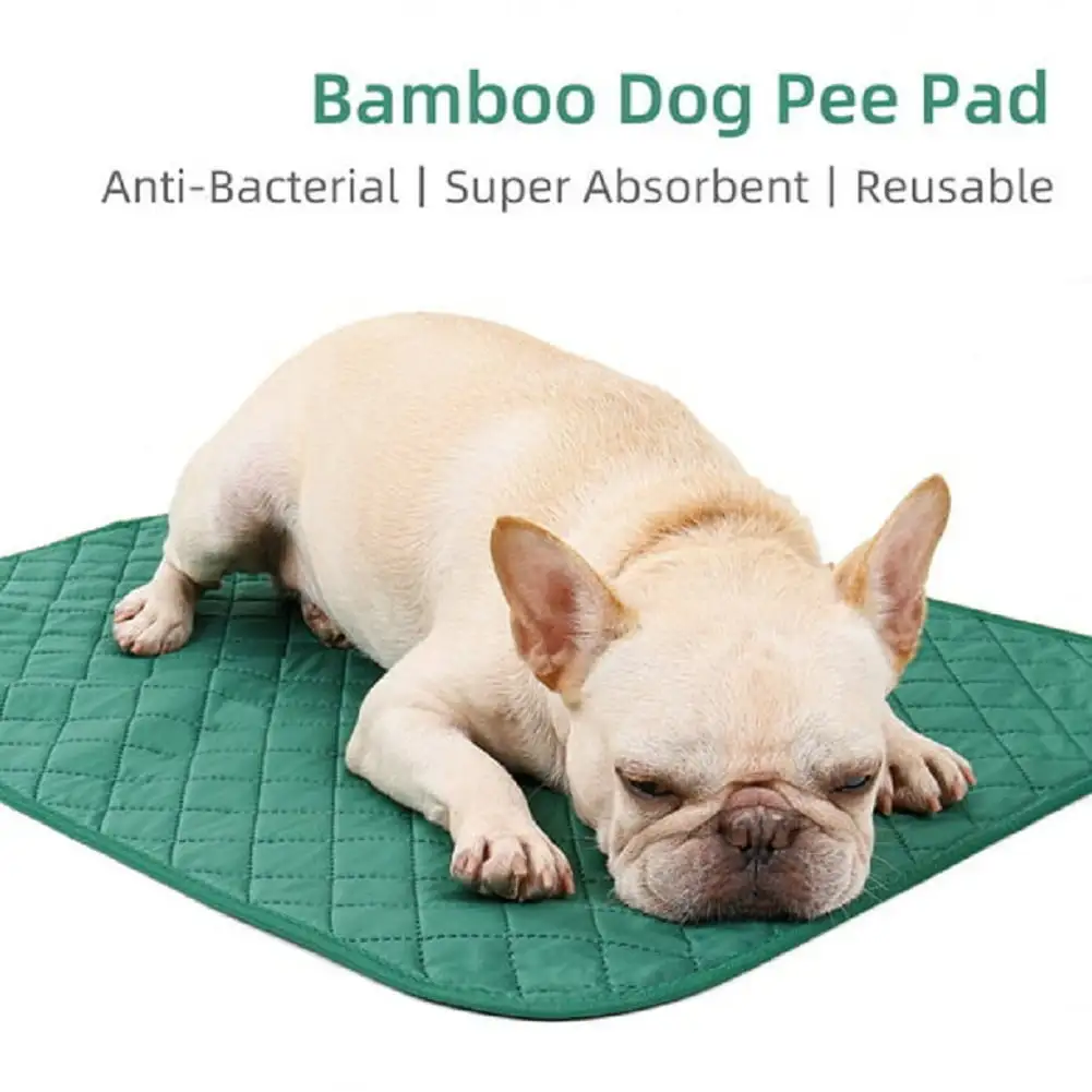 CSCHome Reusable Dog Pads Dog Pee Pads for Dogs . Washable Puppy Mats Absorbing Whelping Pads for Dog Cage Car(Green)