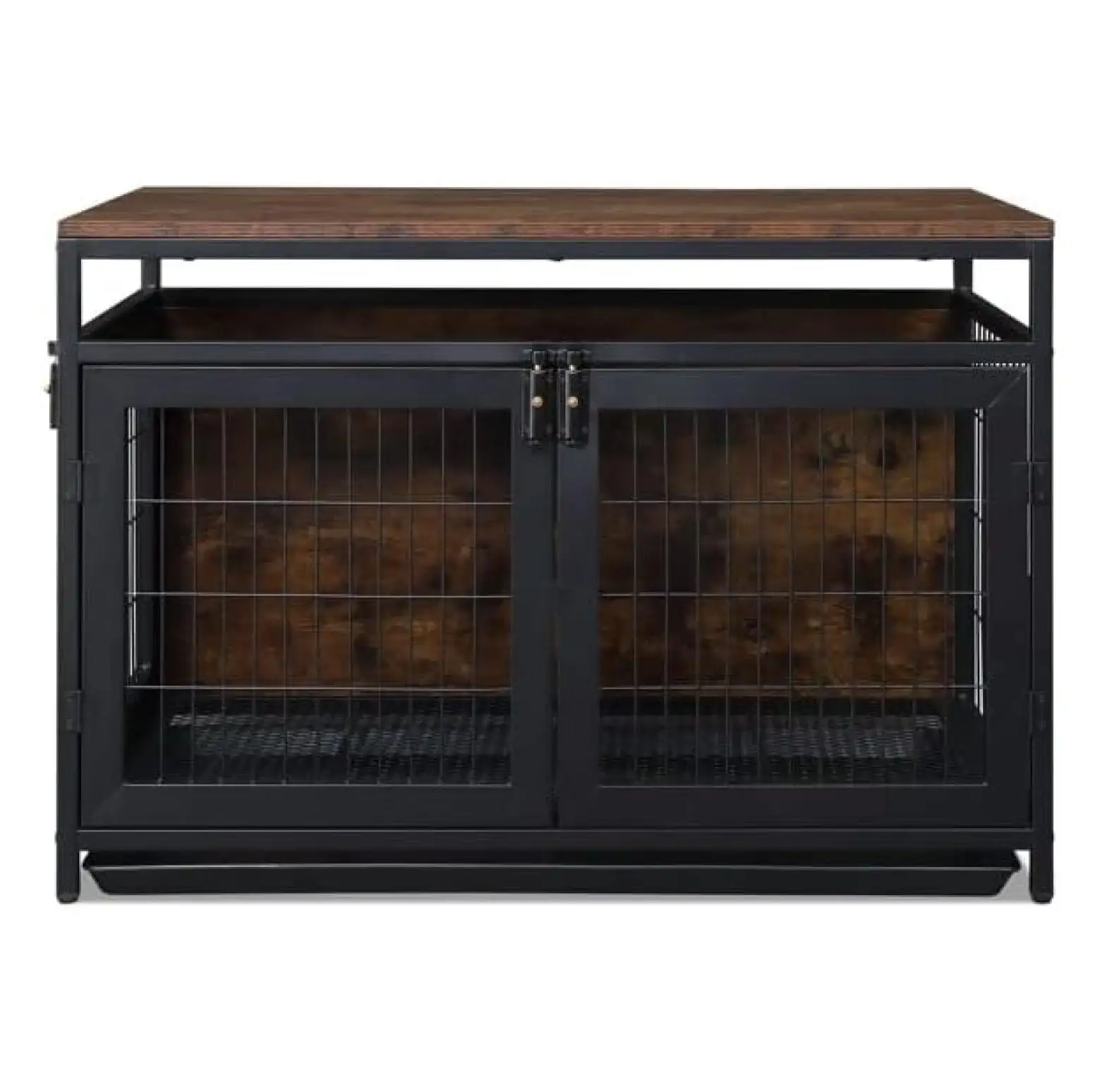 37.4 Furniture Dog Cage. Super Sturdy Dog Cage. Dog Crate for Small/Medium Dogs. Three Door and Three Lock. Anti-chew Features. Pet Crate Furniture. End Table Night Stand Indoor Use