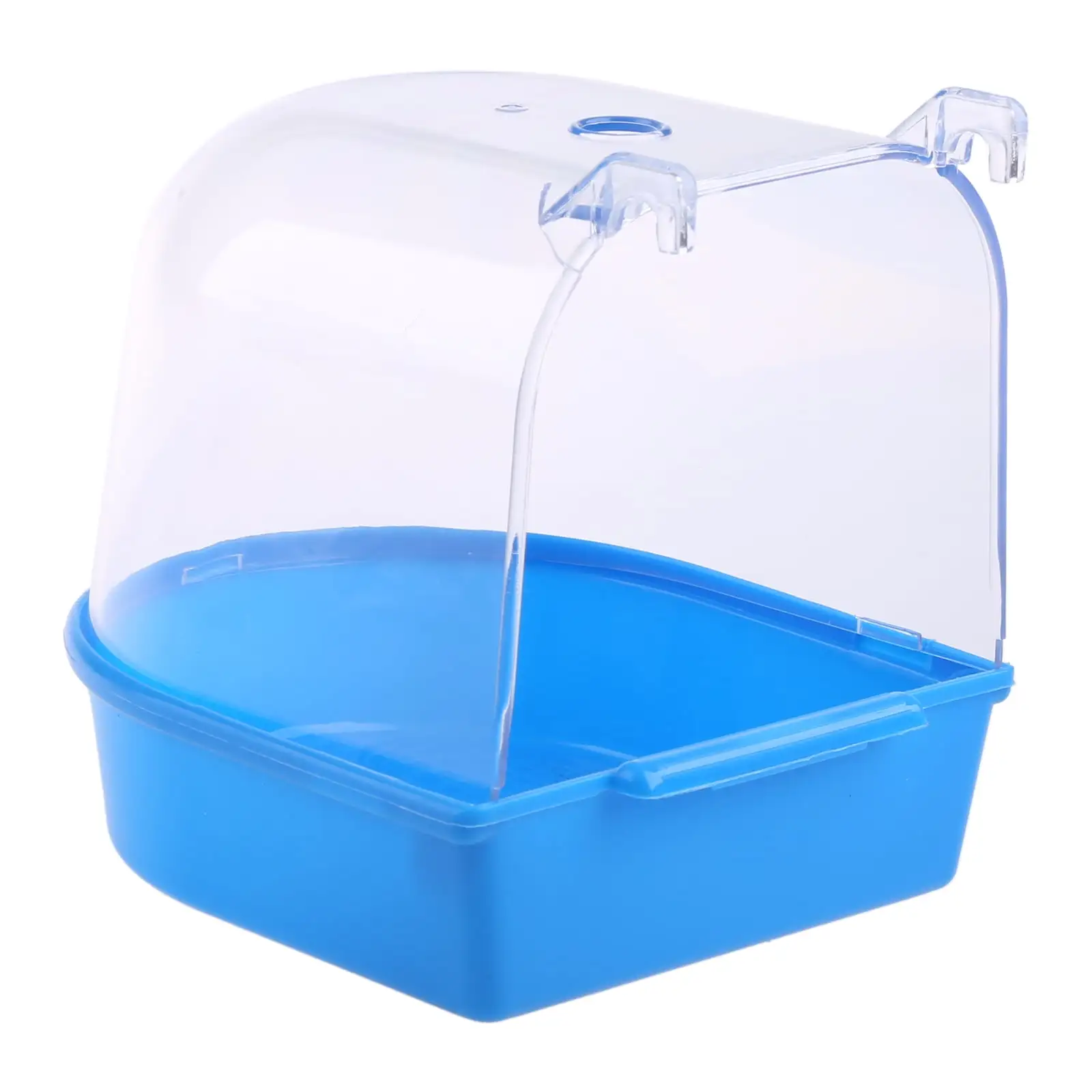 VIEGINE Bird Bath Box Parakeet Bathing Tub with Clear Top for Canary Budgies Parrots