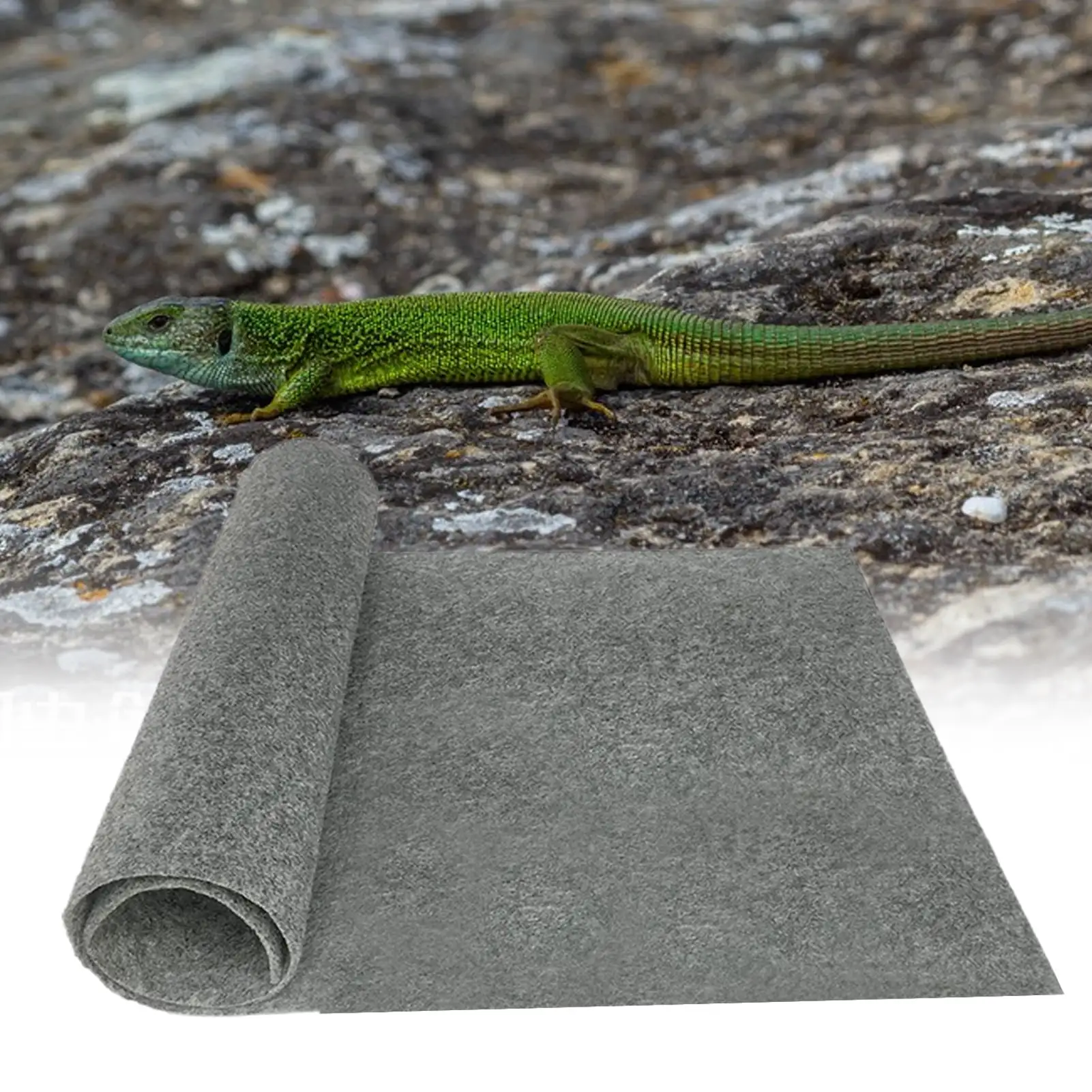 Happy date Large Reptile Carpet Terrarium Liner Bedding Reptile Substrate Mat Supplies for Bearded Dragon Snake Lizard Tortoise Leopard Gecko