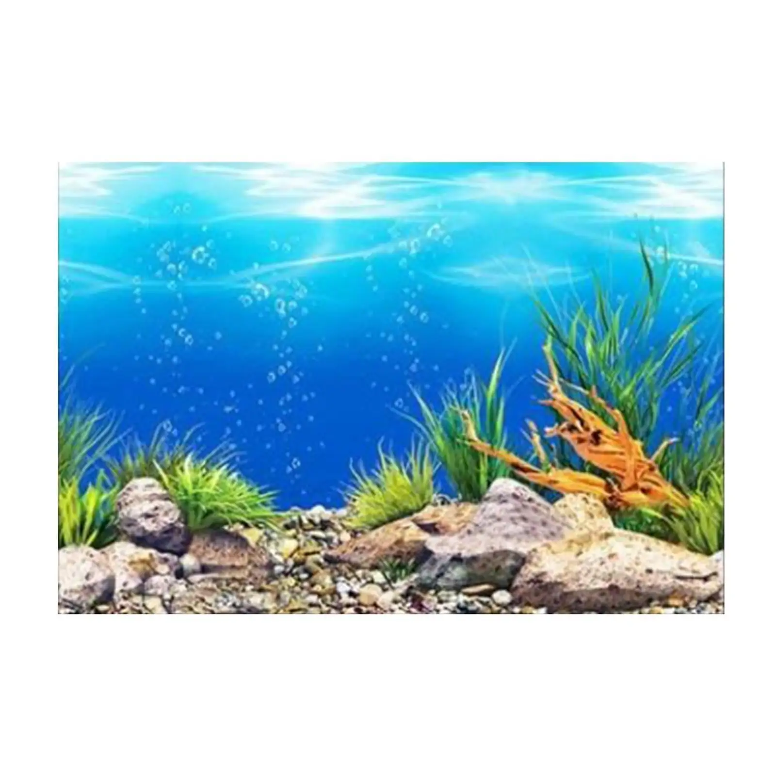 Aquarium Background Poster Fish Tank Decoration Landscape - Multicolor. 30x52cm