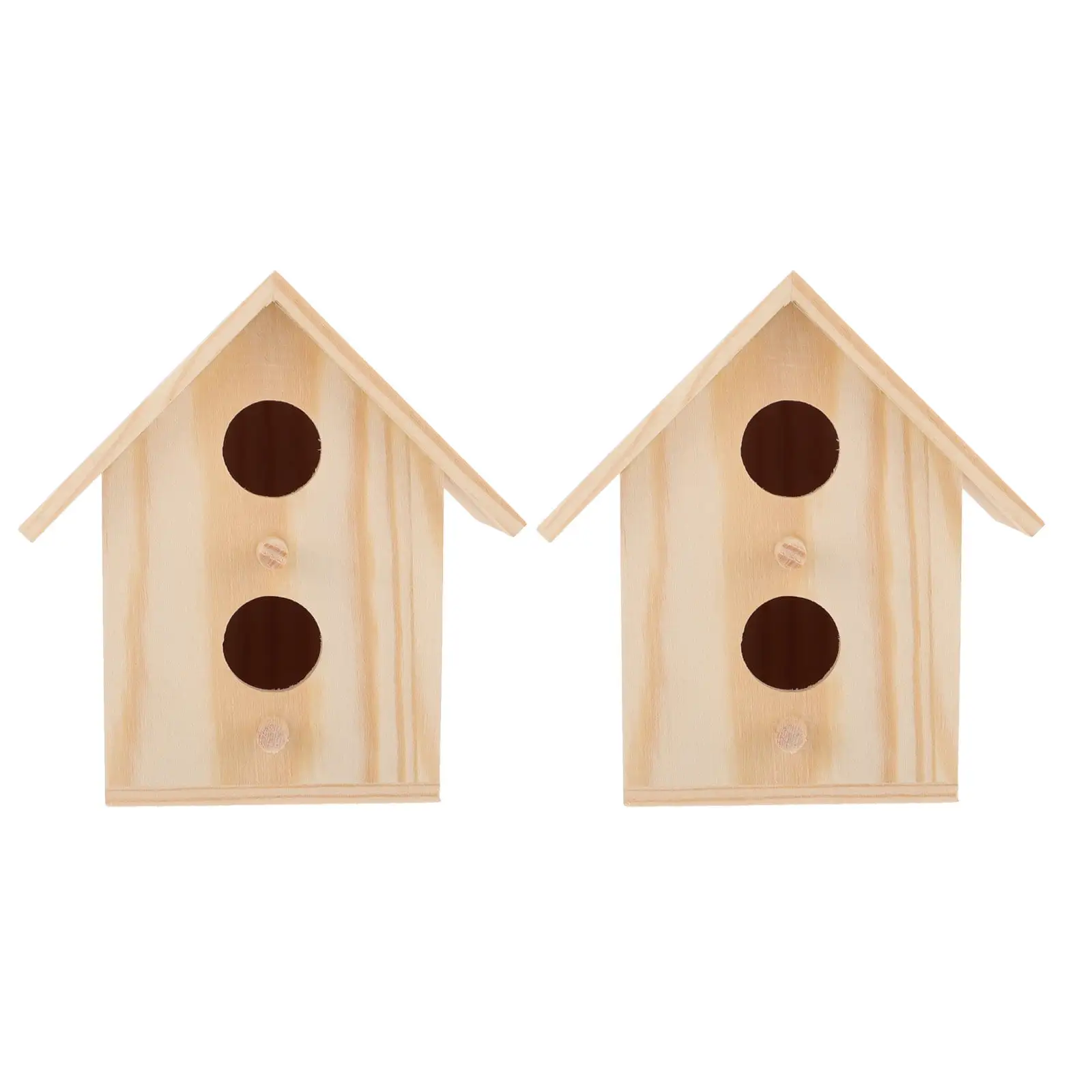 Frcolor Birds House Birdwooden Hut Natural Hanging Houses Outside Wood Birdhouse Resting Place Parrot Bedbreeding Box