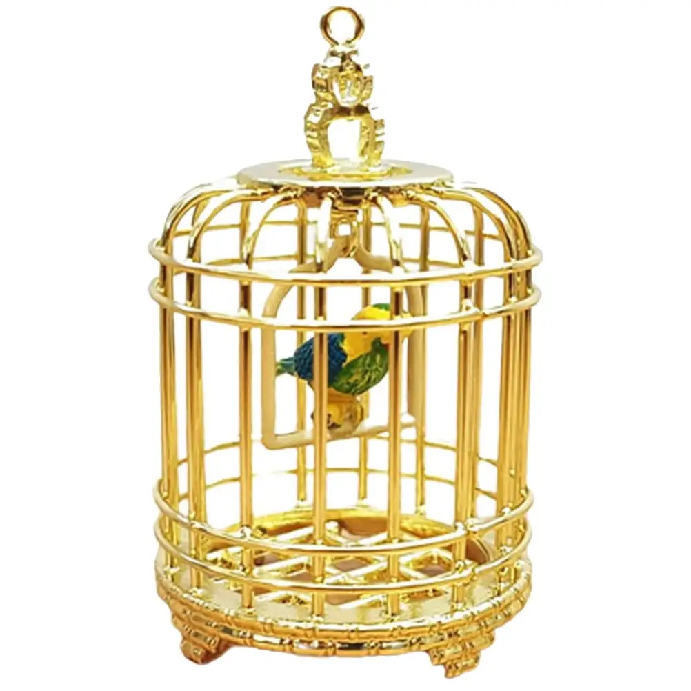 Tinksky Mini House Birdcage Small Bird Cage Tiny House Bird Cage Mini Birdcage Ornament