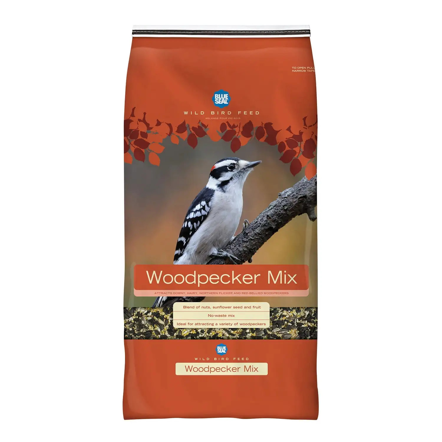 Blue Seal Woodpecker Mix Premium Bird Seed -Attracts Wide Variety of Wild Birds - Convenient Shell-Free Mix - 8 Pound Bag - New