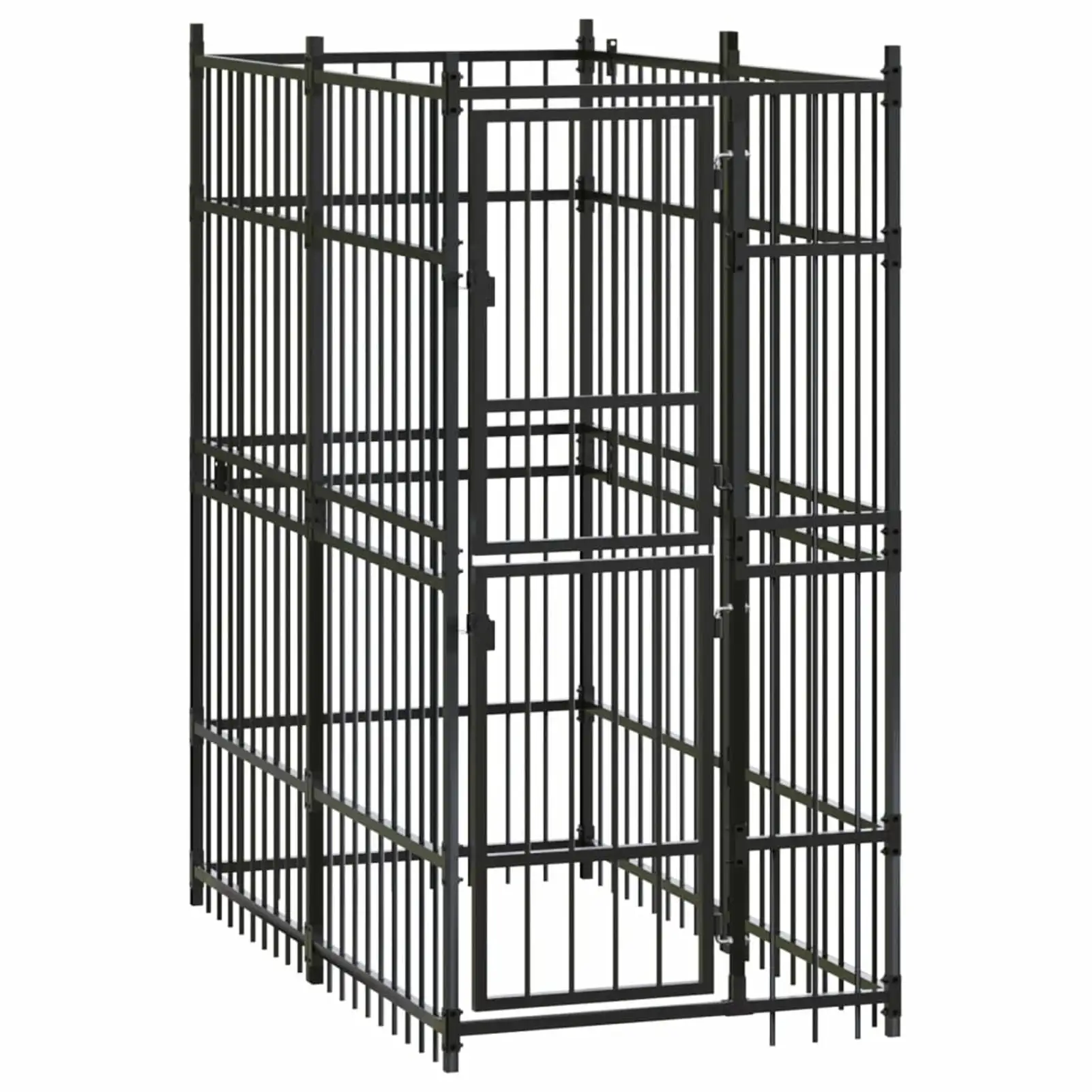 Carevas Outdoor Dog Kennel Steel 19.8 ft2