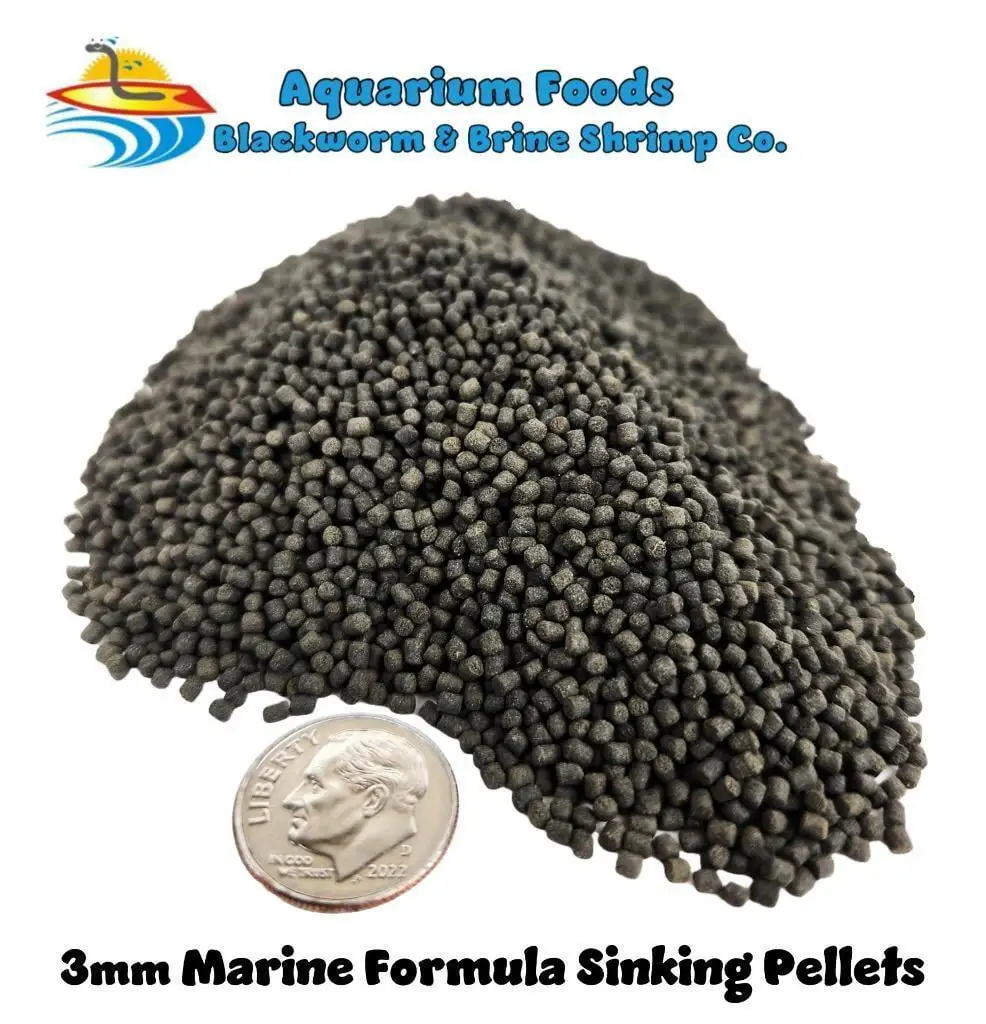 3mm Marine Sinking Pellets For Marine. Community & Tropical Fish...1-lb