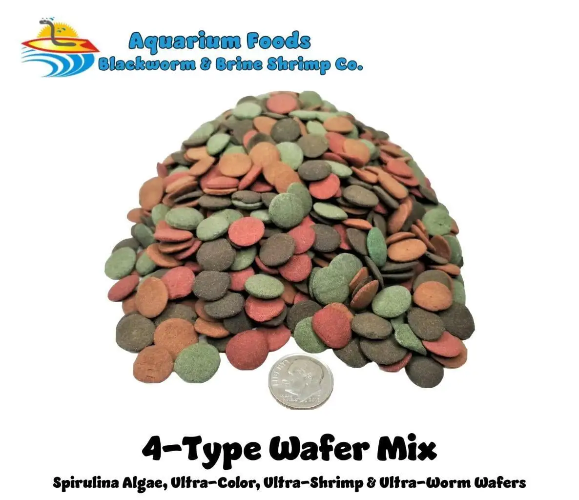 4-Type Wafer Mix of Spirulina. Ultra-Worm. Ultra-Shrimp. Ultra-Color Enhancing...5-lb