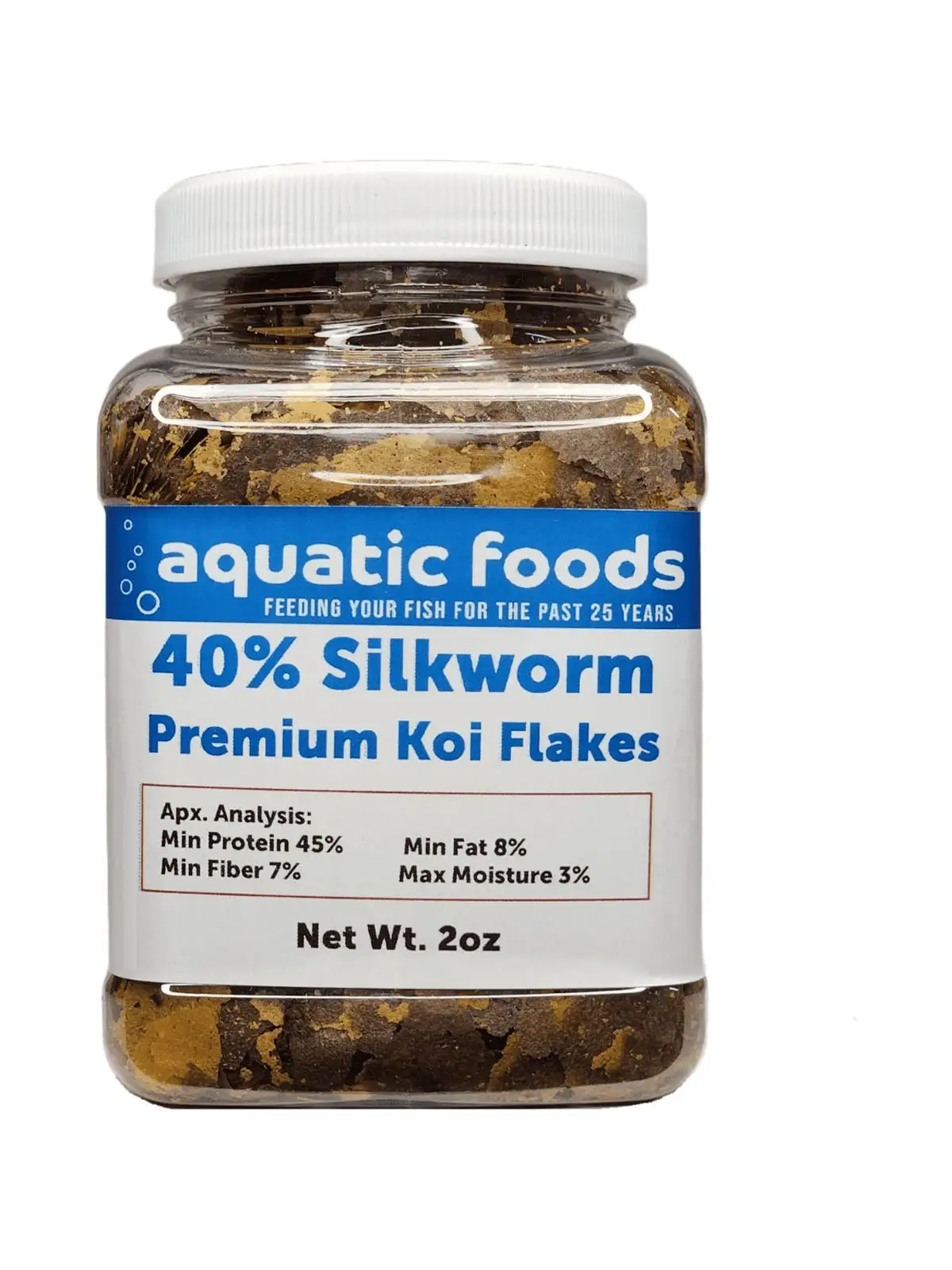 40% Silkworm Color Glossing Premium Flakes for Koi. Pond Fish & All Tropical Fish. Aquatic Foods Premiun Flakesa?|2oz Small Jar