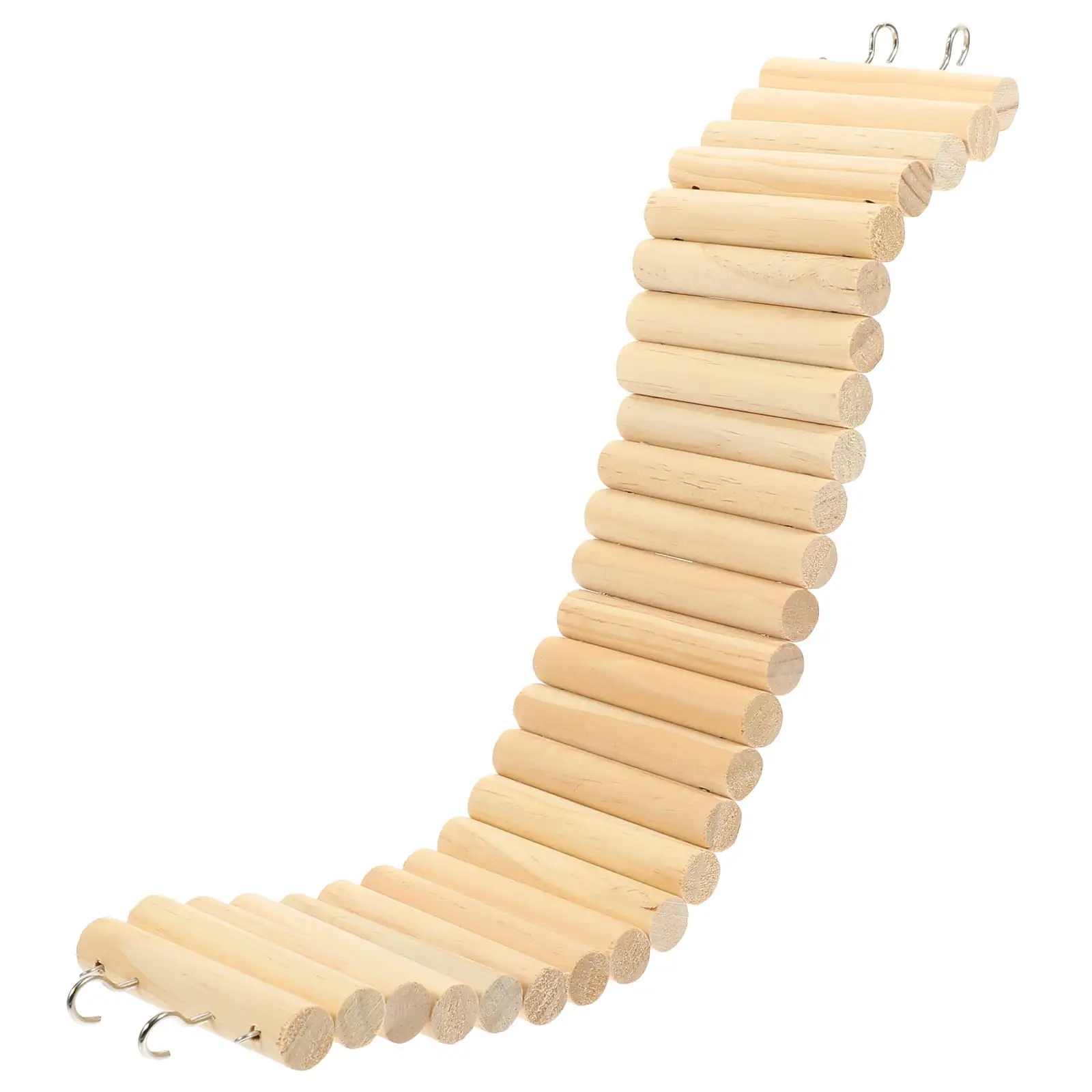 NUOLUX Ladder Wooden Hamster Bridge Climbing Small Guinea Rat Long Hideout Pet Cage Suspension Wood Bendable Animals Bendy