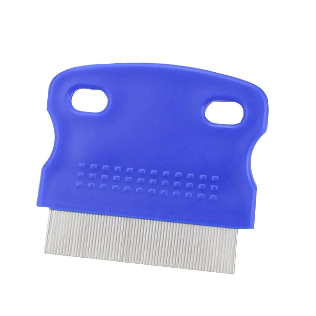 Worallymy Pet Cat Dog Toothed Flea Comb Remover Grooming Cleaning Comb Stainless Steel Brush Color Random