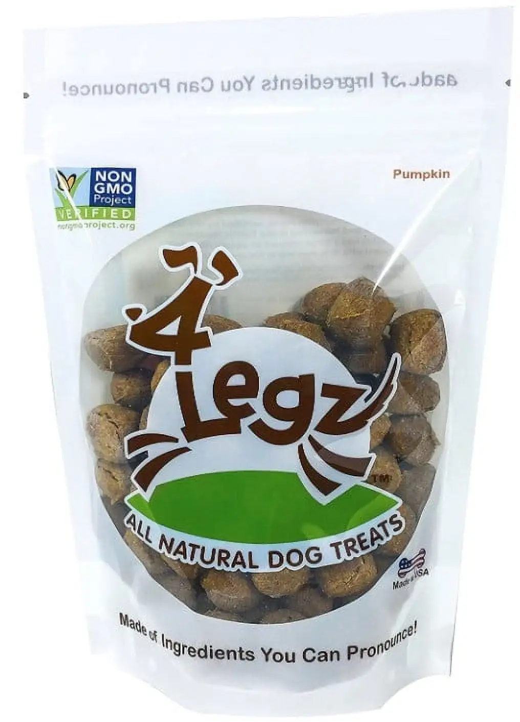 4Legz Organic Pumpkin Crunchy Dog Cookies