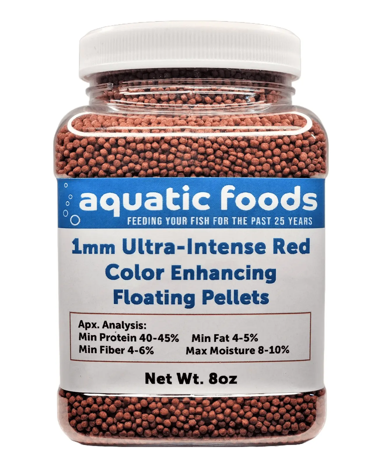 1-mm Ultra-Intense RED Color Enhancing in 7-10 Days Floating Pellets for Baby Discus. Cichlids. Marine Fish. Community Fish. All Tropical and Pond Fisha?|8oz Small Jar