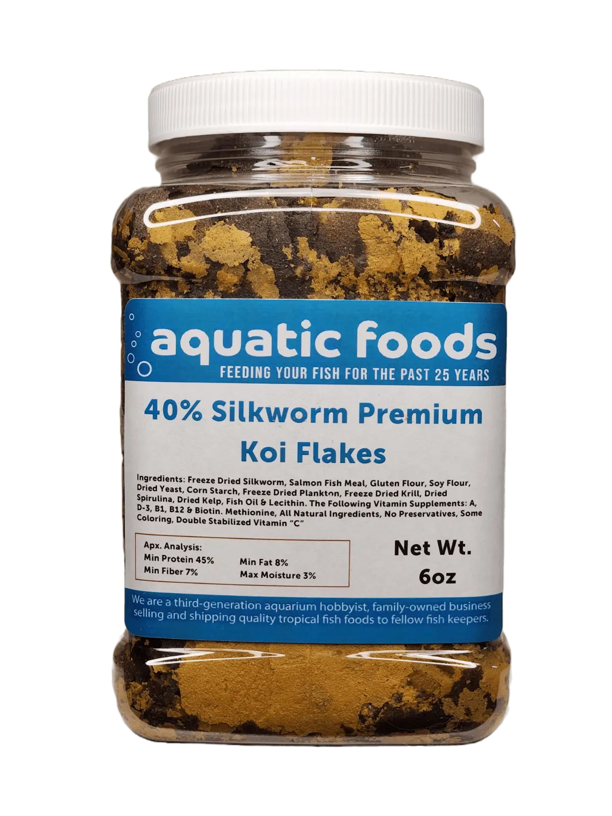 40% Silkworm Color Glossing Premium Flakes for Koi. Pond Fish & All Tropical Fish. Aquatic Foods Premiun Flakesa?|6oz Med Jar