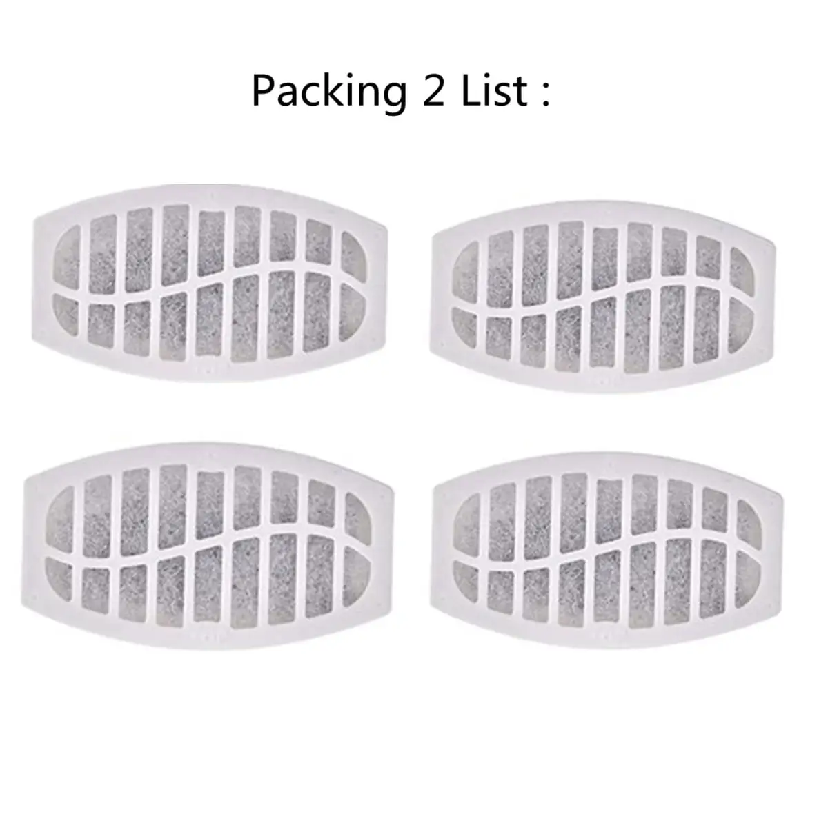 4pcs Carbon Replacement Filters for Pet Fountain. Three-layer Filtration Filters for Automatic Water Dispenser Compatible for Cats and Dogs