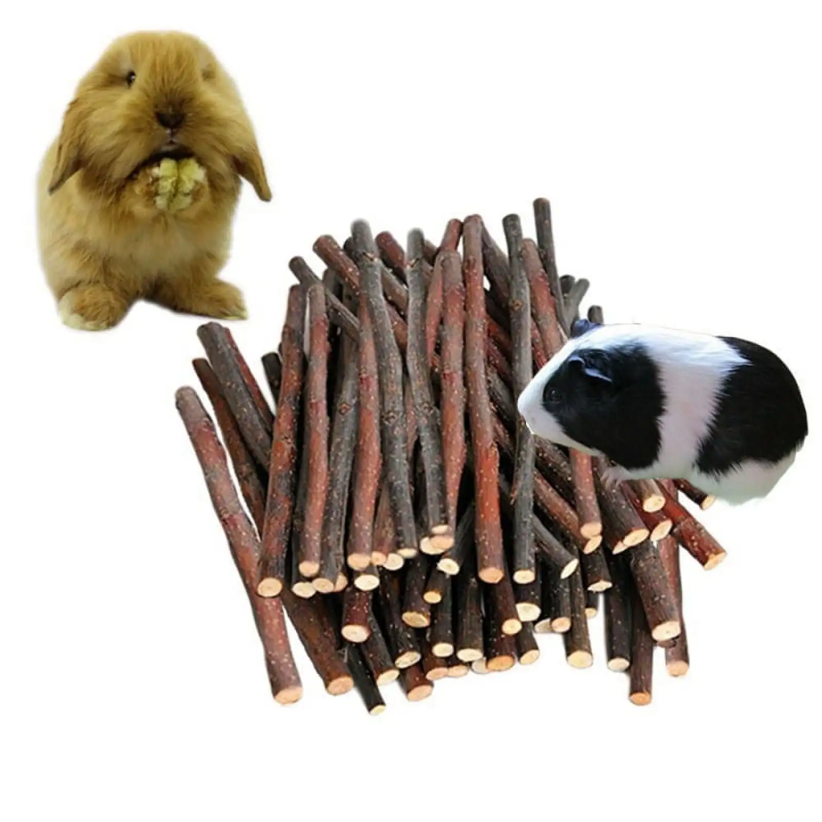 50g Nature Apple Sticks Pet Chew Toys Small Animals Molar Toys for Rabbit Chinchilla Guinea Pig Hamster Parrots Squirrel