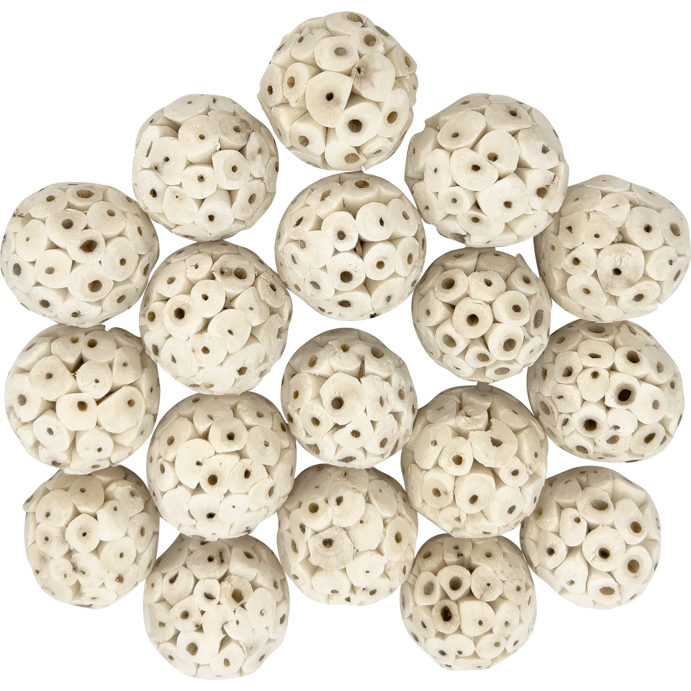 5124 Mini Sola Balls Pk18 - Natural Sola Wood Chewable Bird Foot Toys