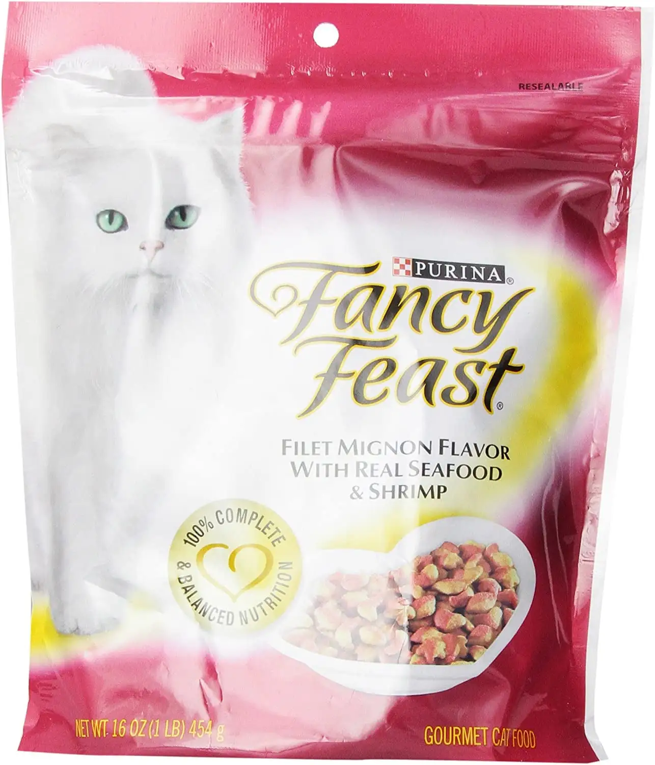 Purina Fancy Feast Filet Mignon With Real Seafood & Shrimp Cat Food 16 Ounce (Pack of 24)