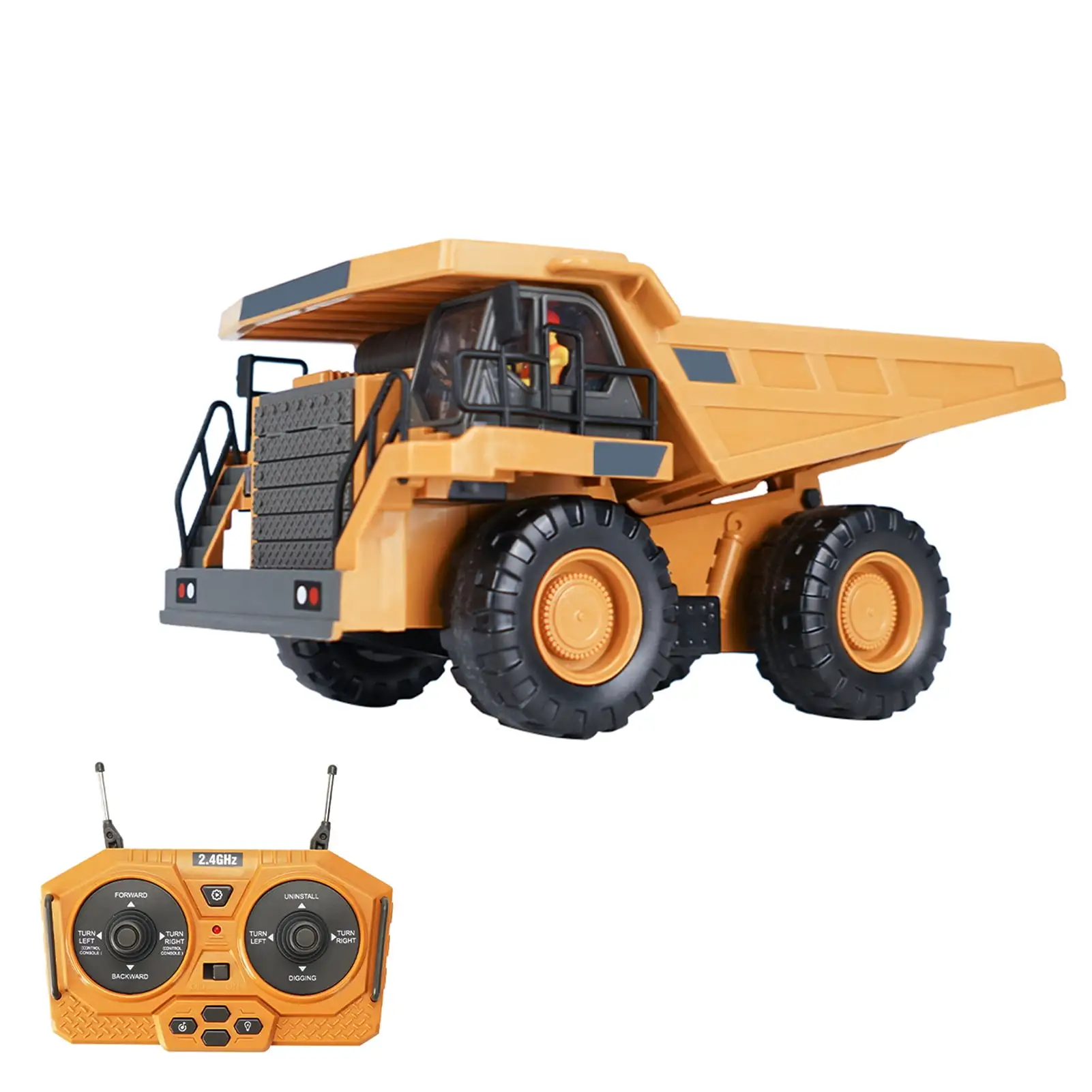 Carevas RC Dump Truck 124 2.4GHz 9CH RC Construction Truck Engineering Vehicles for with Music