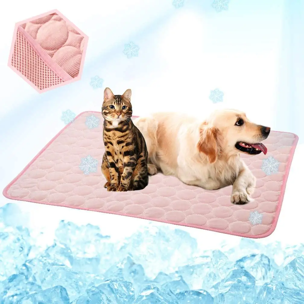 Pet Cooling Mats for Dogs Cooling Pad Cool Dog Bed Mats Cat Bed Mats Self Cooling Mat Pad for Kennels. Crates and Beds Avoid Overheating No Need to Freeze