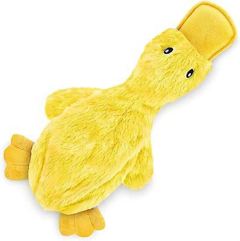 Crinkle Dog Toys for Small. Medium and Large Dogs. Adorable Stuffing-Free Duck with Soft Squeaker. Indoor Puppy and Senior Puppy Fun. Plush Mess-Free Chewing and Playing