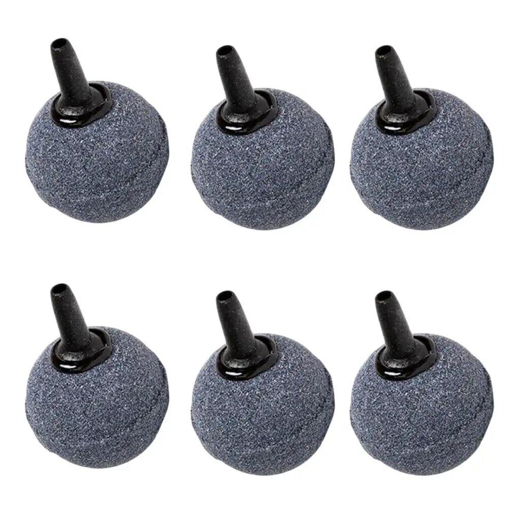 6 PCS Ball Shape Air Stone Mineral Bubble Diffuser Airstones for Aquarium Fish Tank Pump and Hydroponics 20x20mm