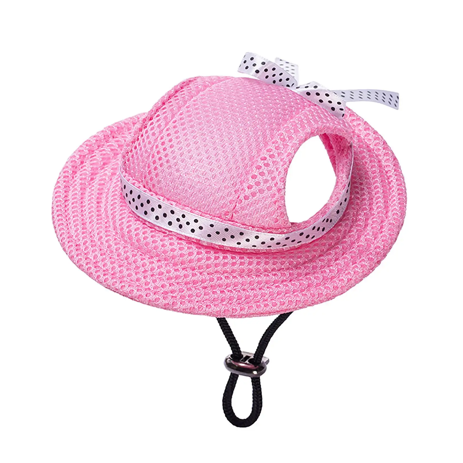 Sehao Princess Pet Cap Round Brim Dog Visor Hat Summer Outdoor Dog Breathable Sun Protection Cap Pink M for Dogs