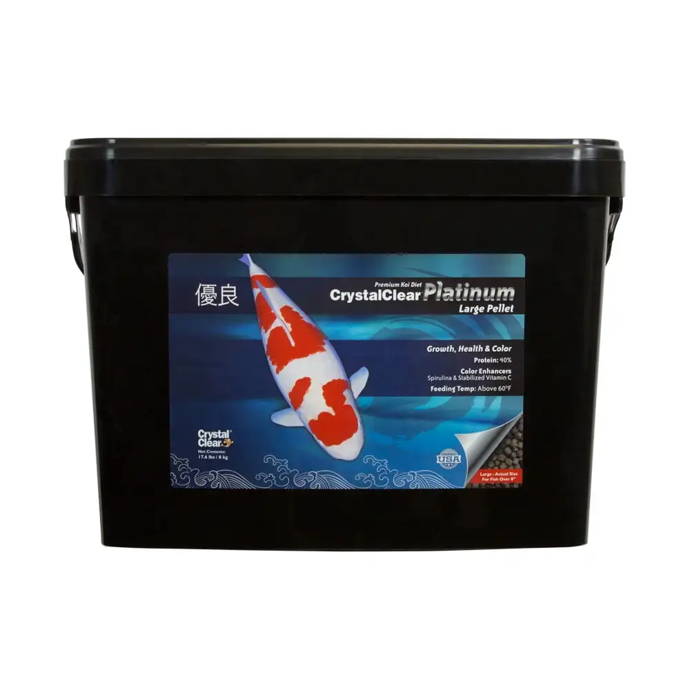 CrystalClear Platinum Rapid Growth Koi Fish Food. 5mm Pellets. 17.6 Pounds