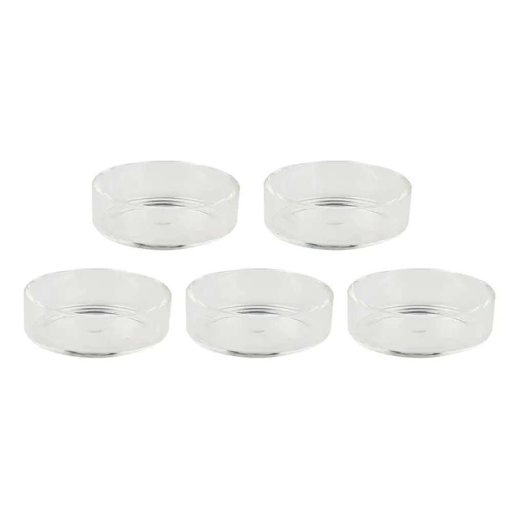 5pcs Round Shrimp Food Glass Bowl Crystal Shrimp Feeding Bowl Shrimp Tank Ornament Shrimp Supplies