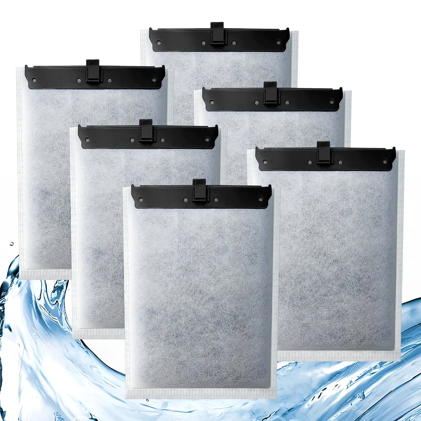 6 Pack Filter Cartridge for Tetra Whisper Bio-Bag Filters. Large Replacement Filter Cartridges for Aquariums Compatible with Tetra Whisper Filters 20i.40i/IQ20.30.45.60/PF20.30.40.60 and ReptoFilter