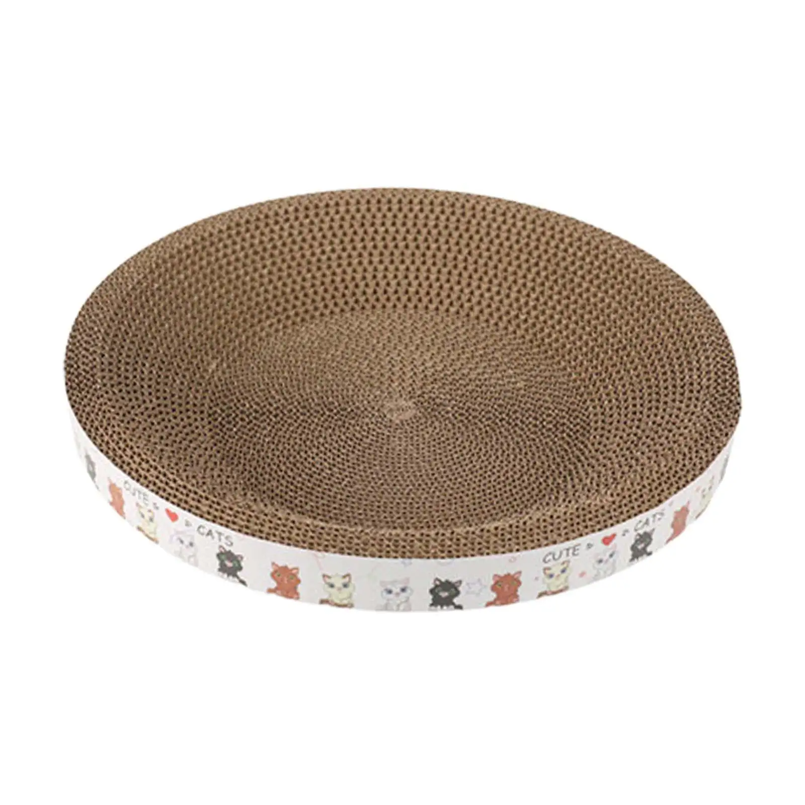 Cat Scratch Pad Grinding Claw Cat Pattern Cat Scratcher Bowl for Indoor Cats M