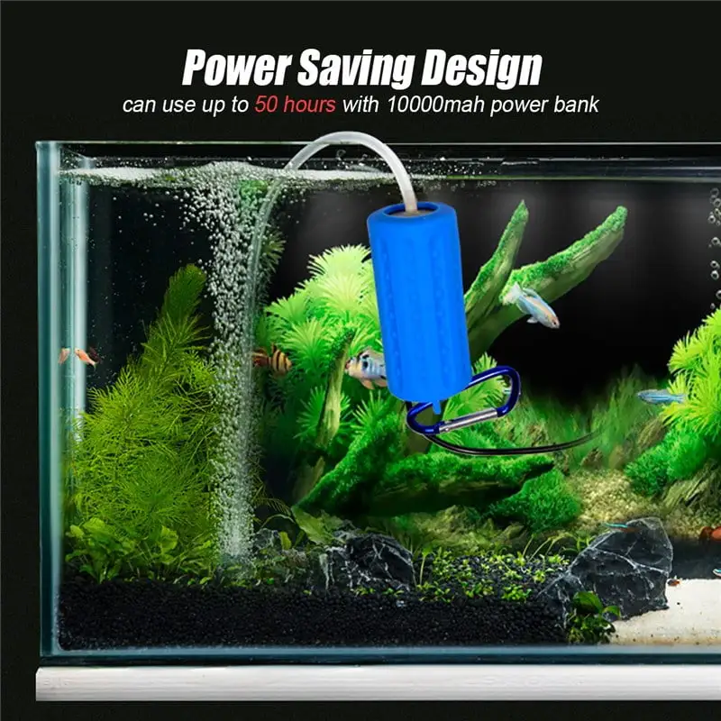 Portable Mini USB Aquarium Fish Tank Oxygen Air Pump Mute Energy Saving Supplies Accessories