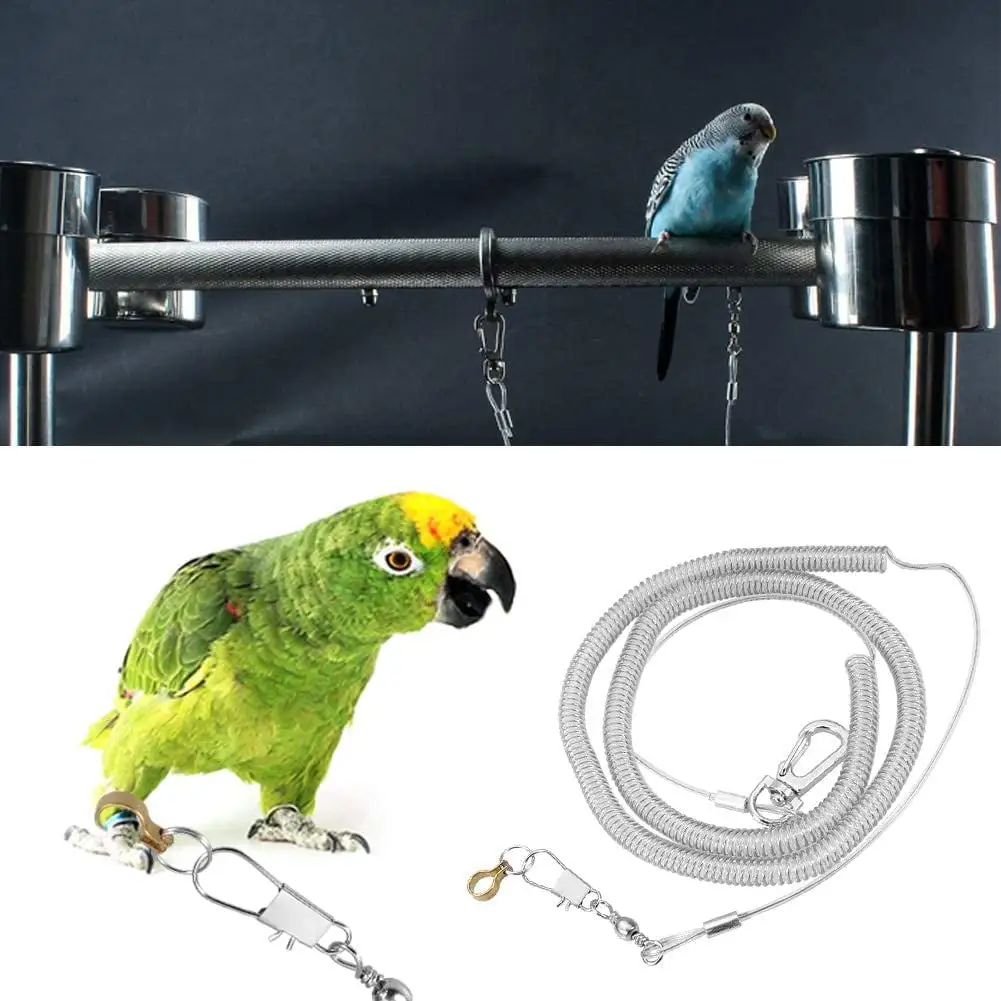 Limei Parrot Flying Rope. 2m Bird Training Rope. Bird Rope Leash for Bird Parakeet Parrot Pigeon Owl